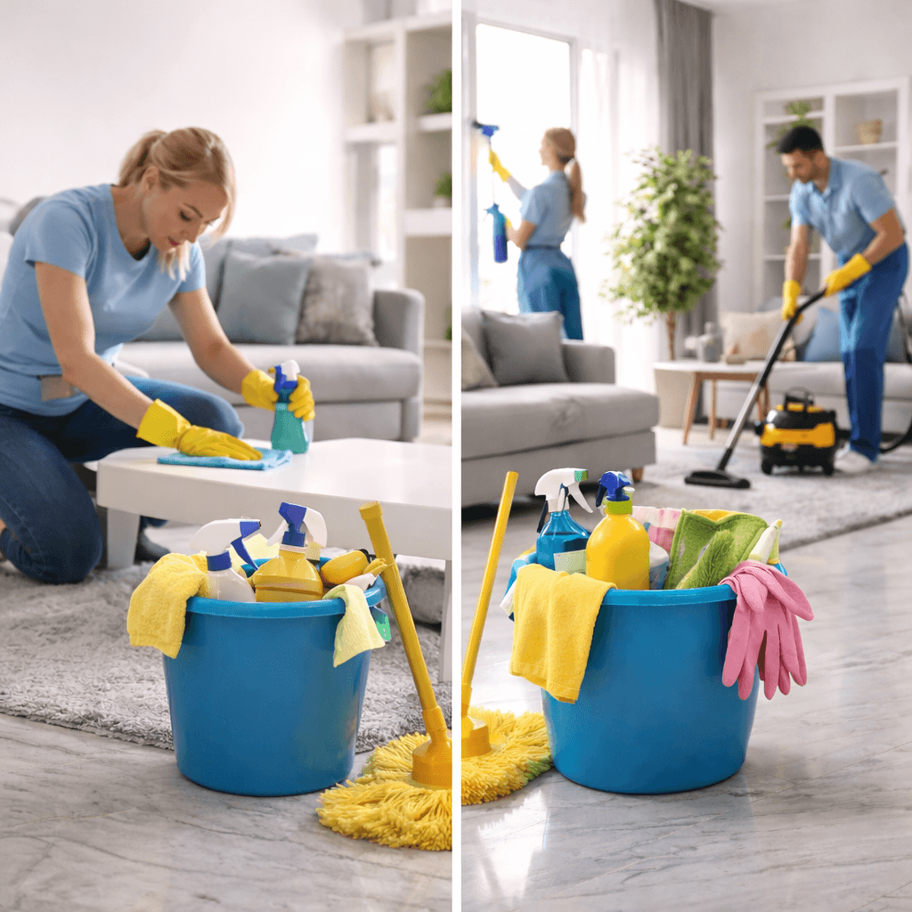 ניקיון רגיל או ניקיון עם חברה